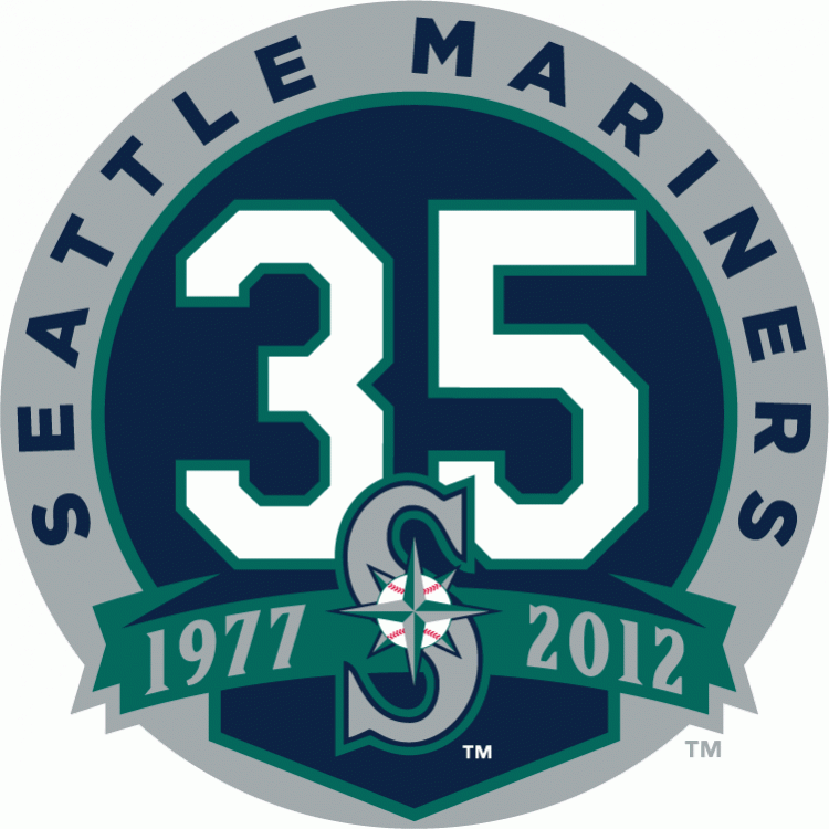 Seattle Mariners 2012 Anniversary Logo iron on heat transfer